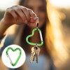 TIXIPEM Heart Shaped Snap Clip [6 Pack] - Durable Keychain