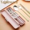 Cutlery Set, Stainless Steel, Chopsticks, Fork, Spoon, 3-piece Set, with