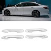 4PCS Exterior Door Handle Cover Trim ABS Chrome Self Adhesive