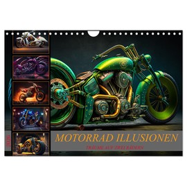 Motorrad illusionen (Wandkalender 2026 DIN A4 quer), CALVENDO Monatskalender