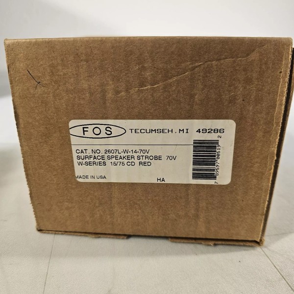 Faraday FOS 2607L-W-14-70V Flush Speaker Strobe Candela Red Fire Alarm