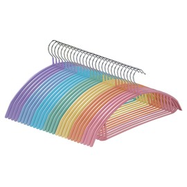 MOPALL Clothes Hangers 28 Pack, Non Slip PVC Coating Metal Sweater Hanger No Shoulder Bump, 16.5 inch Wide Heavy Duty Durable Adult Coat Hanging for Closet, Suit, Dress, Jacket, Pant, Shirt