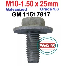 ITW Anchor Fastener (1 Pc) M10-1.50 x 25mm Fender/Body Bolts Gr9.8 Galvanized GM 11517817