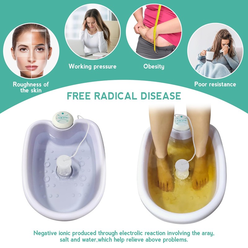 OWEITE Ionic Detox Foot Bath Spa Machine Big Footbath Bucket