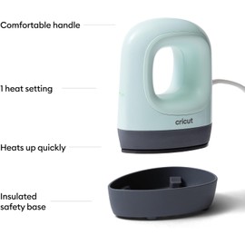 Cricut EasyPress Mini™ LT - Mint Green - Mini Heat Press for Pressing Shoes, Baby Clothes, T-Shirts, & More - Easy to Use with a Single Setting - Precision Tip - Compact & Portable Mini Iron