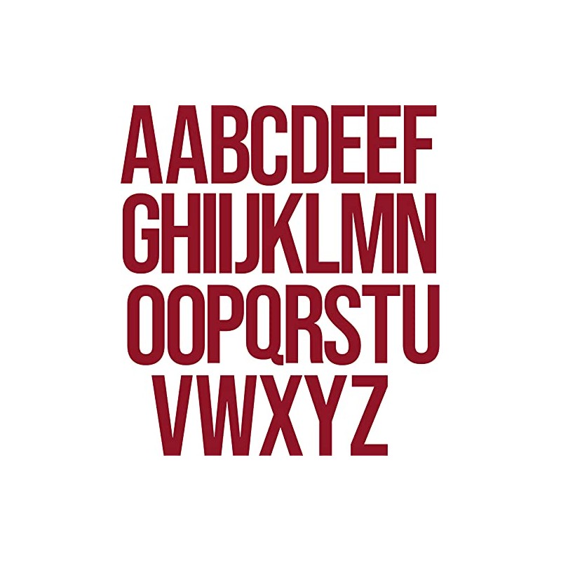 SEC Apparel Burgundy Iron on Letters,1.5 Inch Tall (Burgundy)