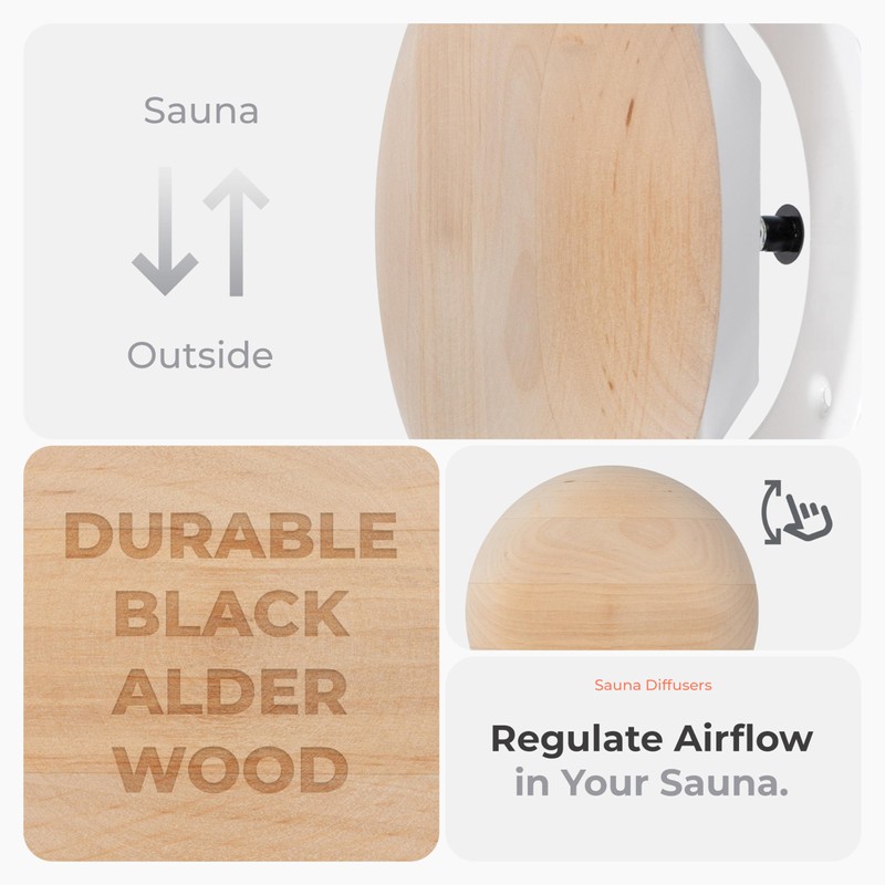 HVAC OV Ø4 Inch Round Sauna Air Diffuser - Adjustable