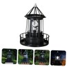 DOITOOL Led Solar Revolving Lighthouse Light Outdoor Rotating Landscape Lamp