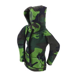 HOPESPANNER Universal 15x11cm/5.91"x4.33" Gear Shift Knob Cover Decoration Stick Shifting Handle Protector Polyester 1 Pc Camouflage Hoodie Style Green Brown