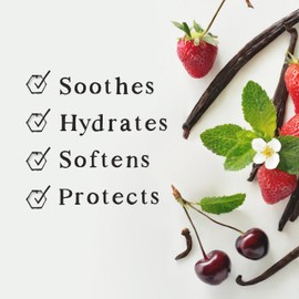 Natural Lip Balm – Variety Pack - Organic & Natural Ingredients - Beeswax Based Lip Care Chapstick - Great Gift - Farm & Bee - 0.15oz (Pack of 4 - Vanilla Bean/Peppermint/Strawberry/Cherry)