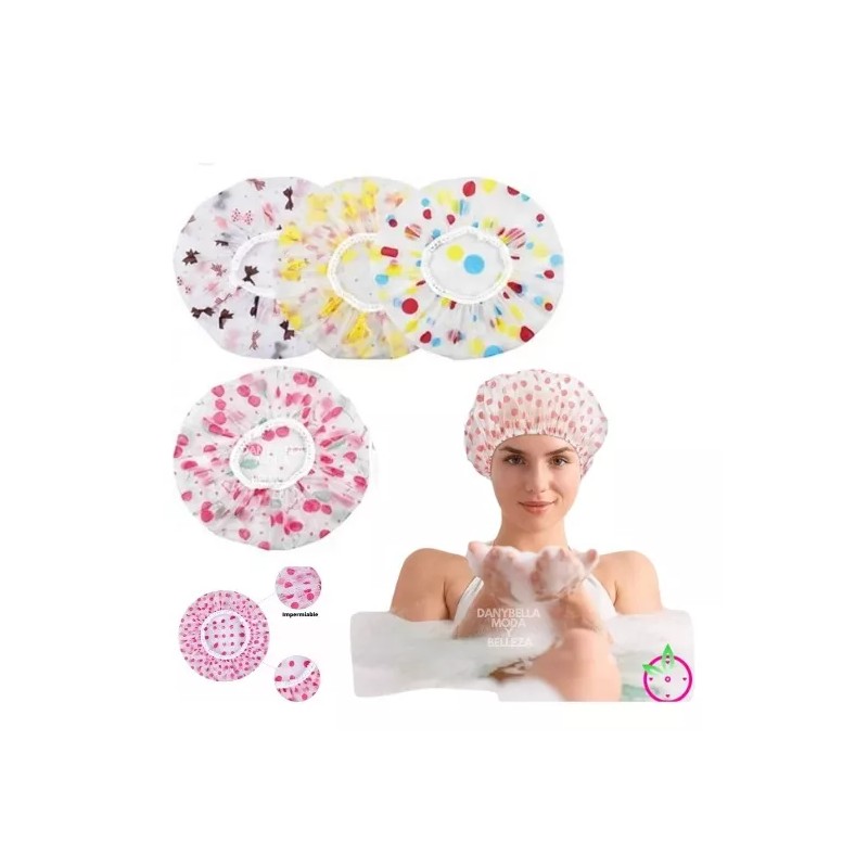 DANYBELLA MODA Y BELLEZA 4 Pzas Gorro De Baño Ducha