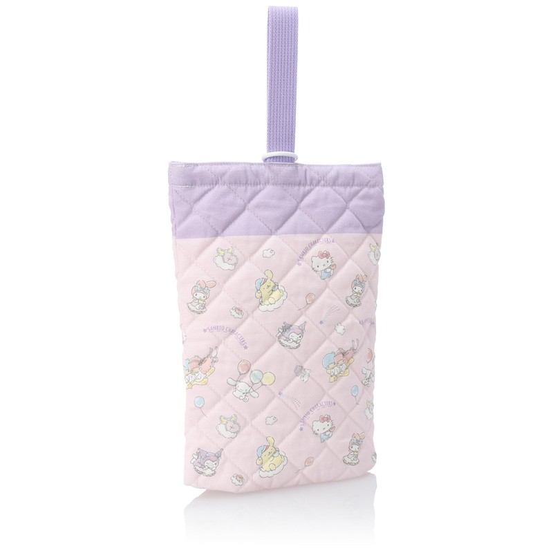 Sanrio Characters QSC21650 Shoe Case, Quilted Shoe Case, Kids, Pink,