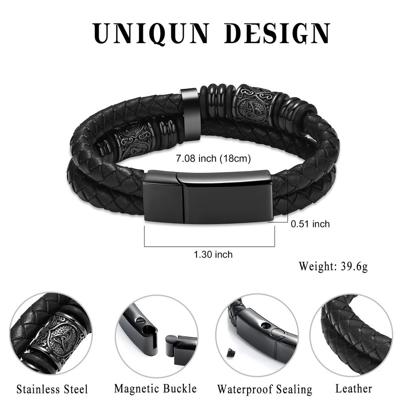 Minicremation Viking Thor's Hammer Cremation Urn Bracelet for Ashes for