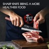 HEZHEN 5.8 inch Multi-purpose Honesuki Knife,10Cr15CoMoV Steel Core,Triple-layer Composite Steel,Redwood
