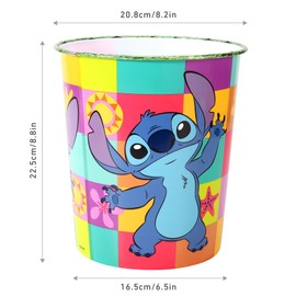 Zawadi Global Stitch Kids Childrens Waste Bucket Paper Bin Basket for Bedroom Study Desk Dustbin
