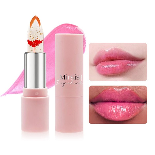 GECOMO Flower Jelly Lipstick Long Lasting Lip Balm Magic Color