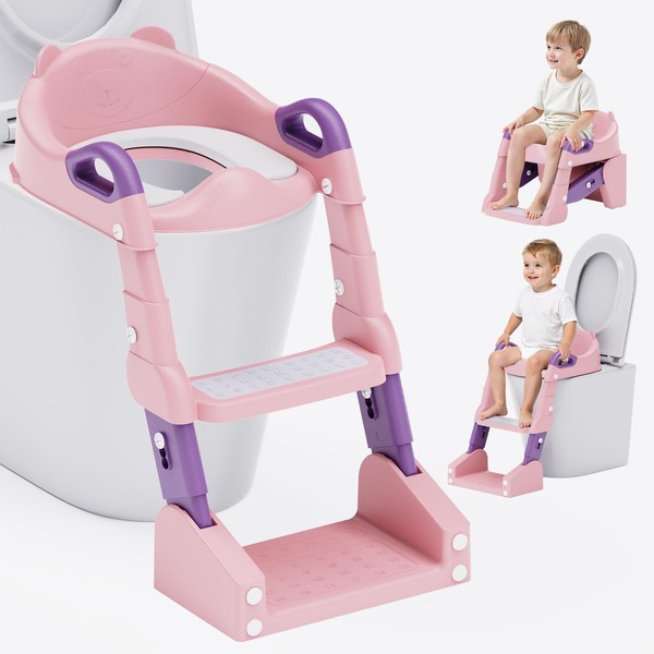 Potty Training Seat, 3-in-1 Toddler Toilet Seat with Step Stool