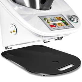 Yozexin For Thermomix TM6 TM5 Sliding Board Acrylic, Quick Moving Rolling Board for Thermomix Vorwerk Food Processor TM 6 Accessories Underlay Board (Black)
