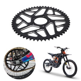 JFG RACING Sur Ron 54T Sprocket,Sur Ron Rear Sprocket Sprocket 54 Tooth Aluminum Alloy For Sur Ron Surron Light Bee S/X Segway X160/X260 Electric Dirt Bike Black