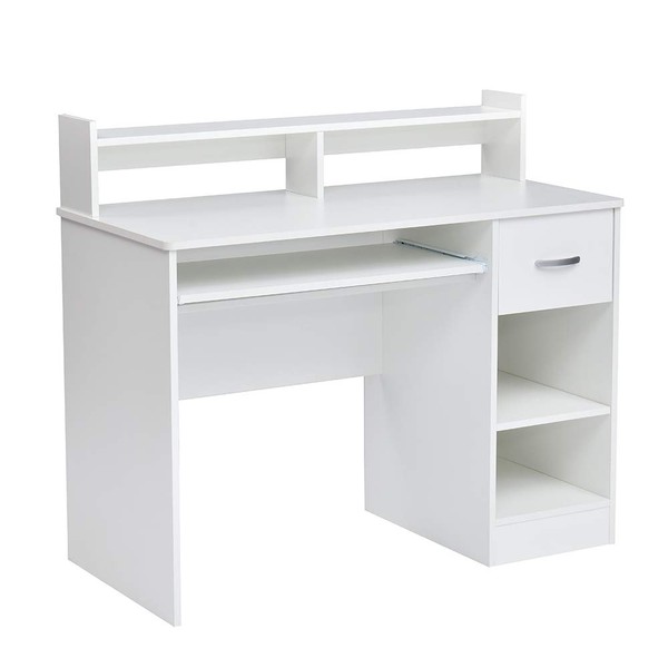 ROCKPOINT Axess White Computer Keyboard Tray and Drawer Small Home