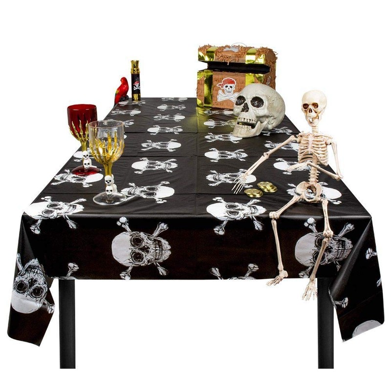 Boland 74115 Pirate Tablecloth, 130 x 180 cm, Skull Table