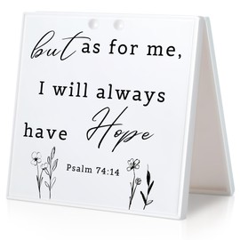 Inspirational Gifts I Will Always Have Hope Motivational Plaque Desk Sign for Office Desk Table Shelf Coworker Gift for Birthday White Elephant