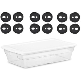 JNSA [Fit in The Case] AirPods Ear Tip AirPods Ear Gel Airpods Cover, 12 PCS 6 Pairs Ultra-Thin Anti-Slip Earbuds Silicone Covers Compatible with AirPods 2 and AirPods 1 and EarPods,Black