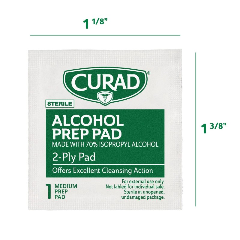 Curad Alcohol Prep Pads (Pack Of 4 Boxes) | 400