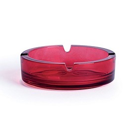 Excelsa Round Ashtray 10.5 cm Glass Red