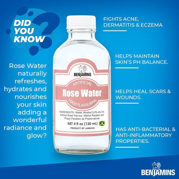 Benjamins Artifical Rose Water 16 Oz
