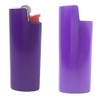 2 (Two) Brushed Metal Lighter Covers/Sleeves/Holders for Large BIC J6