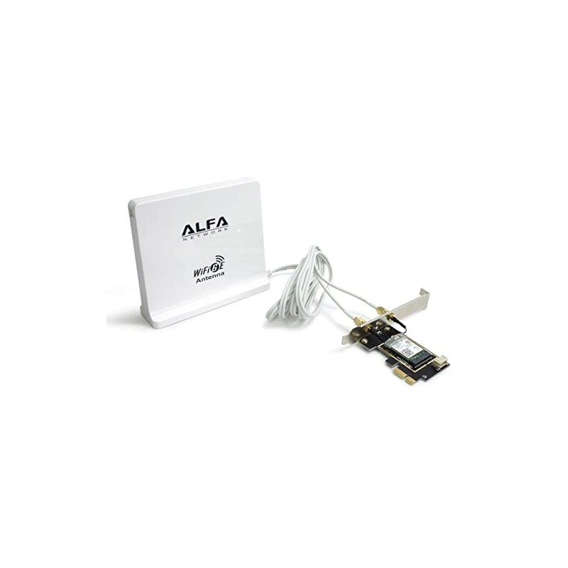 Alfa Network Alfa Wi-Fi 6E PCIe Card with Panel Antenna