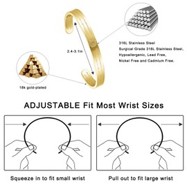 nitaru Life Activating Bracelet with Numbers Gold