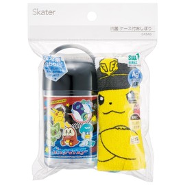 Skater OA5AG-A Anti-Bacterial Hot Towel Set with Case, Pocket Monster 24, Made in Japan, 12.6 x 12.0 inches (32 x 30.5 cm)