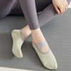 Cross-band Pilates Yoga Dance Socks Shoes - Non-slip Grip for Home Training & Core Work Workout White 2ea