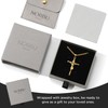 NORBU 18K Gold Over 925 Sterling Silver Crucifix Necklace for