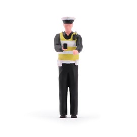SOUFORCE 1/24 Scale Scene Props Figure Young Traffic Police Man Miniature Action Figure Model