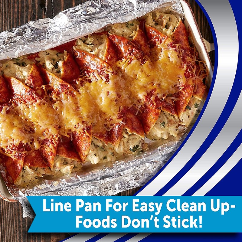 Reynolds Wrap Non-Stick Aluminum Foil Easy Prep, Cook & Clean
