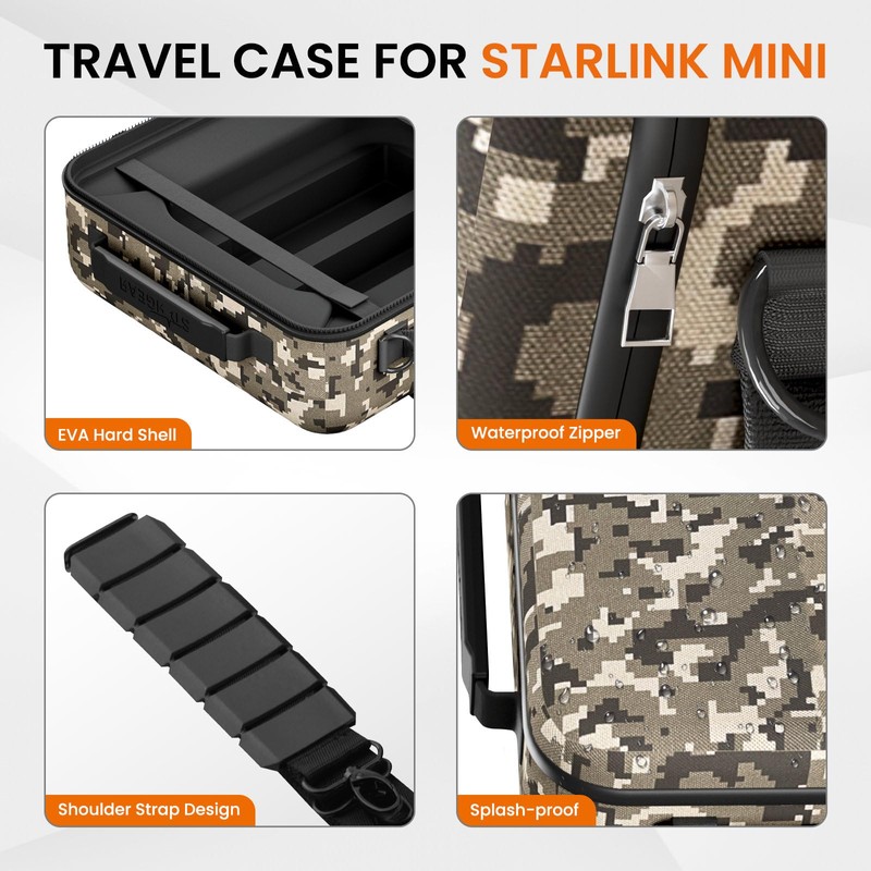 Barbaren for Starlink Mini Travel Case, Hard Case for Starlink