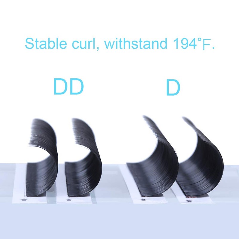 Volume Eyelashes, 0.07 mm Thickness, DD Curl, 10 mm Length,