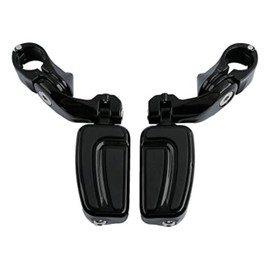 TCMT Airflow Short Angled Highway Footpegs Fit For Harley Touring Road King Street Glide Road Glide Electra Glide Softail Sportster Dyna with 1-1/4" Engine Guards
