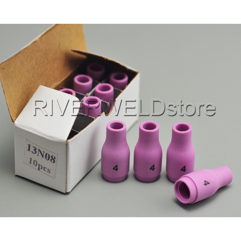 RIVERWELD TIG Alumina Nozzle Ceramic Cups 13N08 4# 1/4" 6.5mm