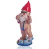 Garneck Funny Garden Resin Gnome Ornament Garden Gnome Figurine Cartoon