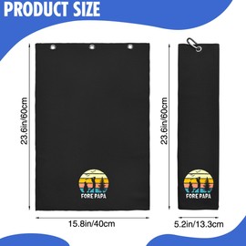 Hafhue Fore Papa Embroidered Golf Towel, Grandpa Golf Towel, Golf Accessories for Men, Golf Gift for Dad Grandpa, Birthday for Grandpa Golf Fan, Retirement Gift for Grandpa