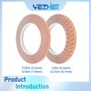 YEZHET Scalloped Copper Foil Tape, 1/4 Inch Black Backed Copper