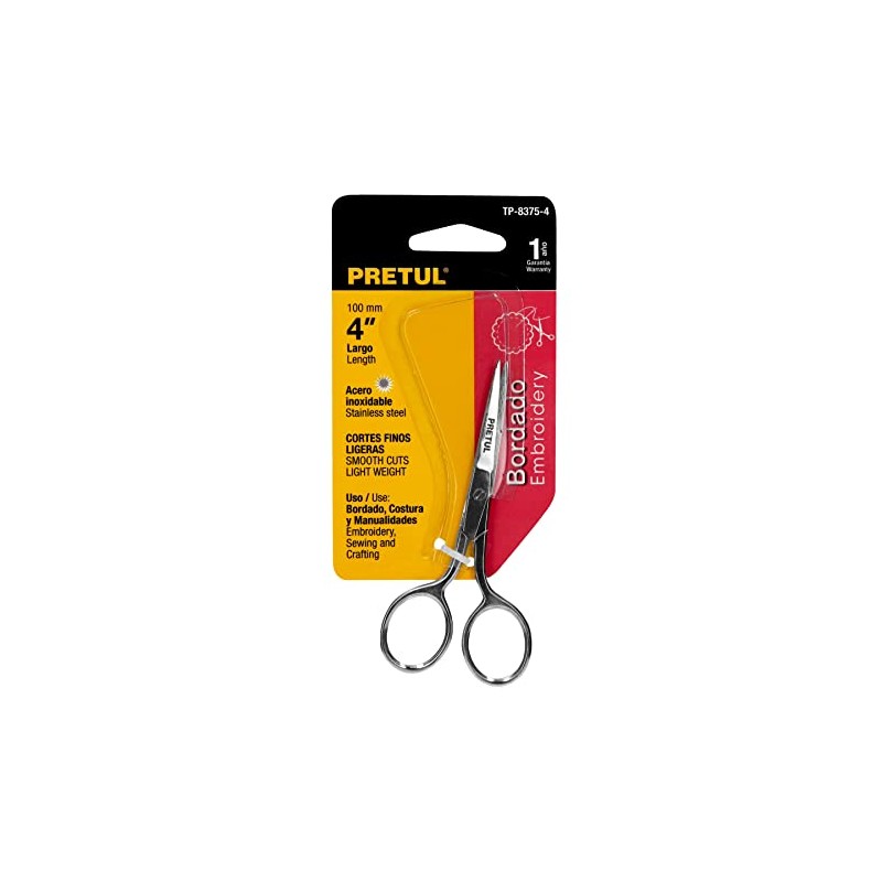 Pretul TP-8375-4, Tijera para bordar 4", acero inoxidable