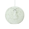 firstchoicelighting Natural Abaca Globe Ceiling Light Shade, White Rattan Wicker