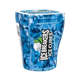 Ice Breakers Ice Cubes Peppermint Chewing Gum 40 Pieces 4 Bottles Free Shipping