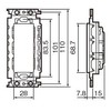 Panasonic WN15034K Embedded Insulated Triple Outlet