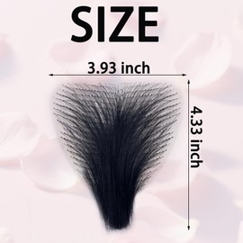 puheca Fake Private Hair, Invisible Realistic Body Corporal Hairs Biniki For Men and Women Fake Chest Hair Fake Mustache somatic hairs